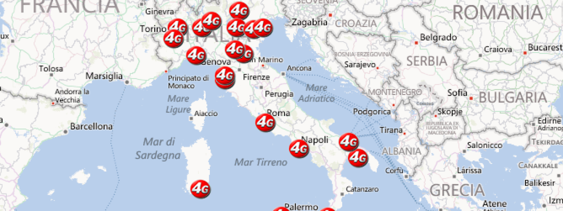 Vodafone porta la rete 4G in altre città Italiane