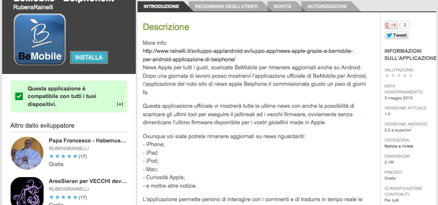 BeMobile, l’App ufficiale di Beiphone sbarca su Android