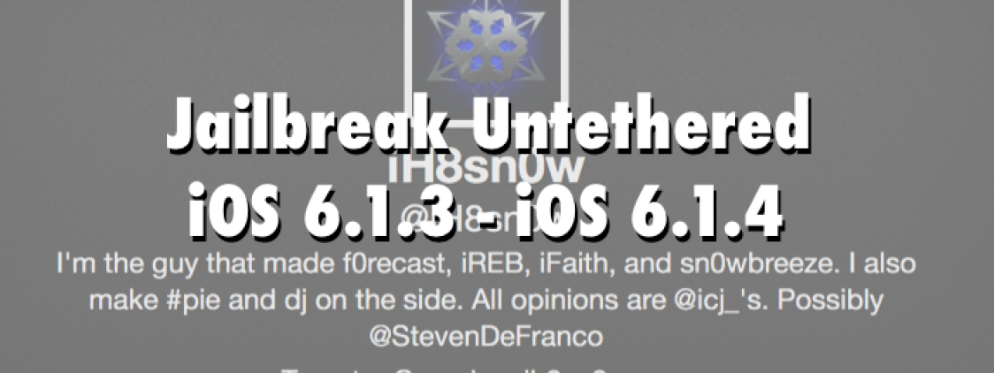 Anche iH8sn0w conferma l’arrivo del Jailbreak su iOS 6.1.3/6.1.4, raccomanda di non aggiornare a iOS7