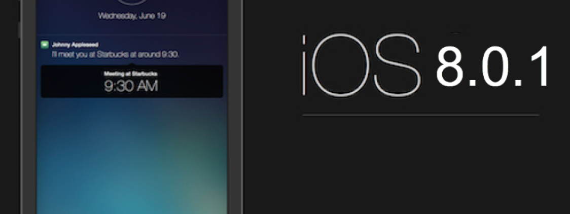 Apple rilascia iOS 8.0.1 [Link Download]