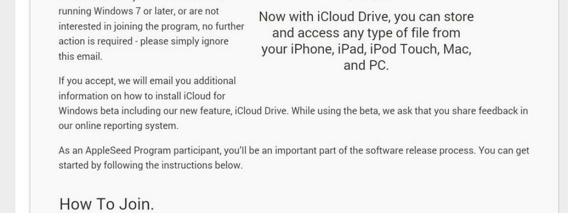 Apple inizia ad inviare AppleSeed, il nuovo sistema iCloud per Windows