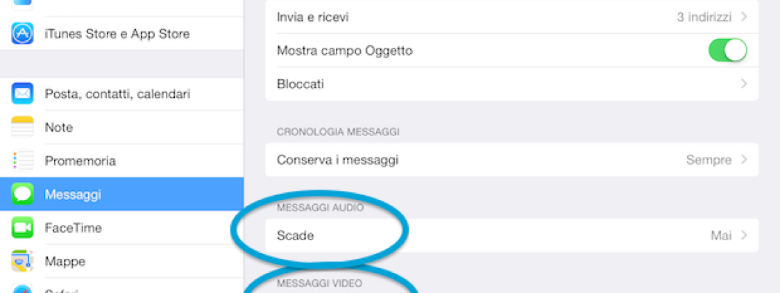 iOS 8 : Apple cancella in modo automatico i nostri contenuti Audio e Video su iMessage? Vediamo come risolvere il problema