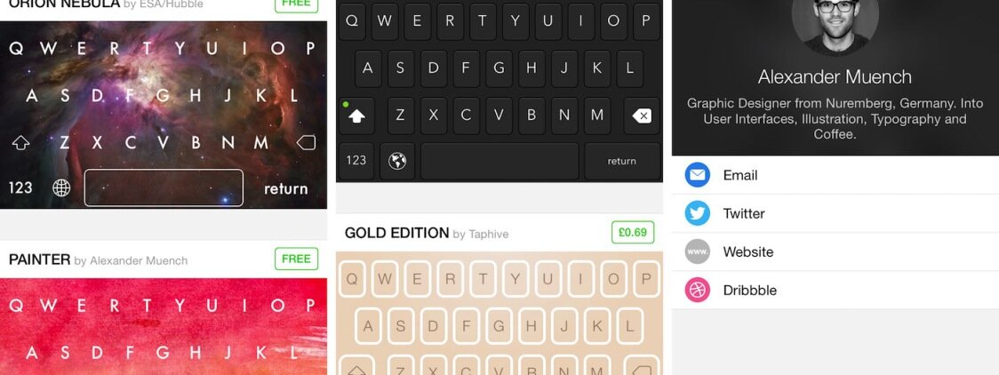 Themeboard: la più grande raccolta di tastiere per iOS 8, direttamente da iPhone