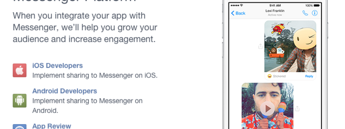 Facebook Messenger apre le API agli sviluppatori di terze parti