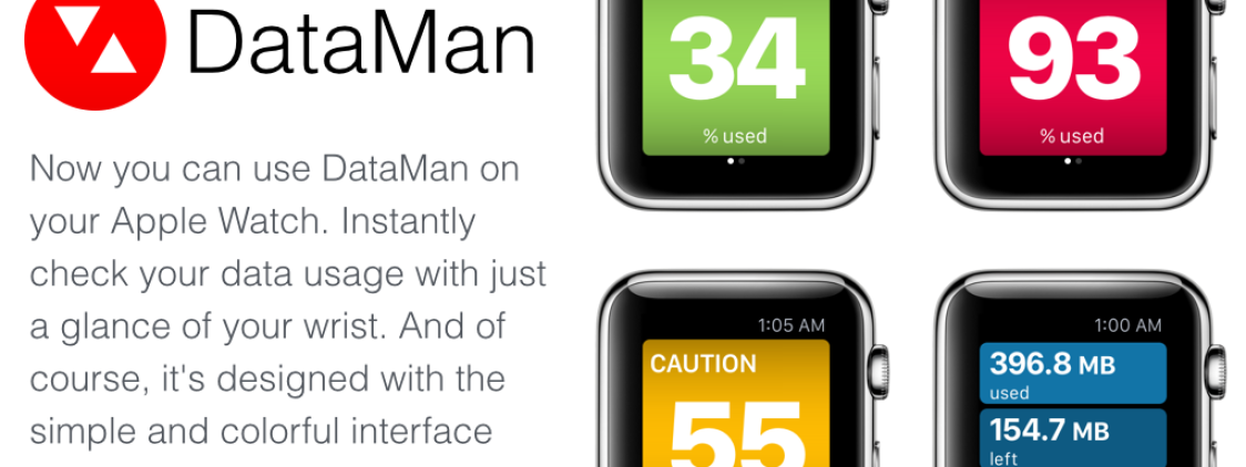 L’App DataMan per monitorare il traffico dati cellulare arriva su Apple Watch