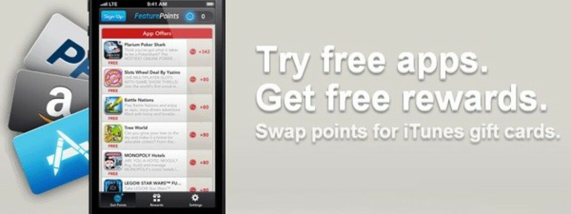 FeaturePoints, un altro ottimo servizio per guadagnare iTunes card e altro