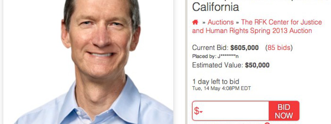 L’asta per bere un caffè con Tim Cook raggiunge quota 605.000$