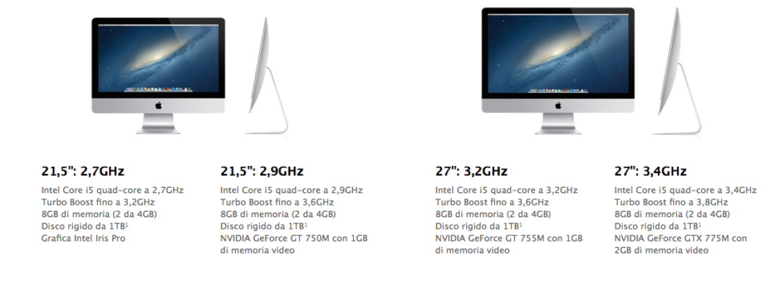 Apple lancia iMac più veloci con WiFi 802.11ac, Grafica migliorata e nuovi processori